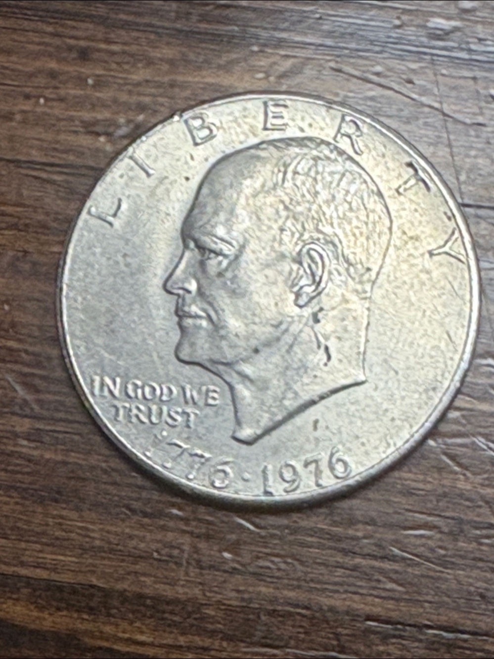 1976 D Eisenhower US bicentennial One Dollar Coin